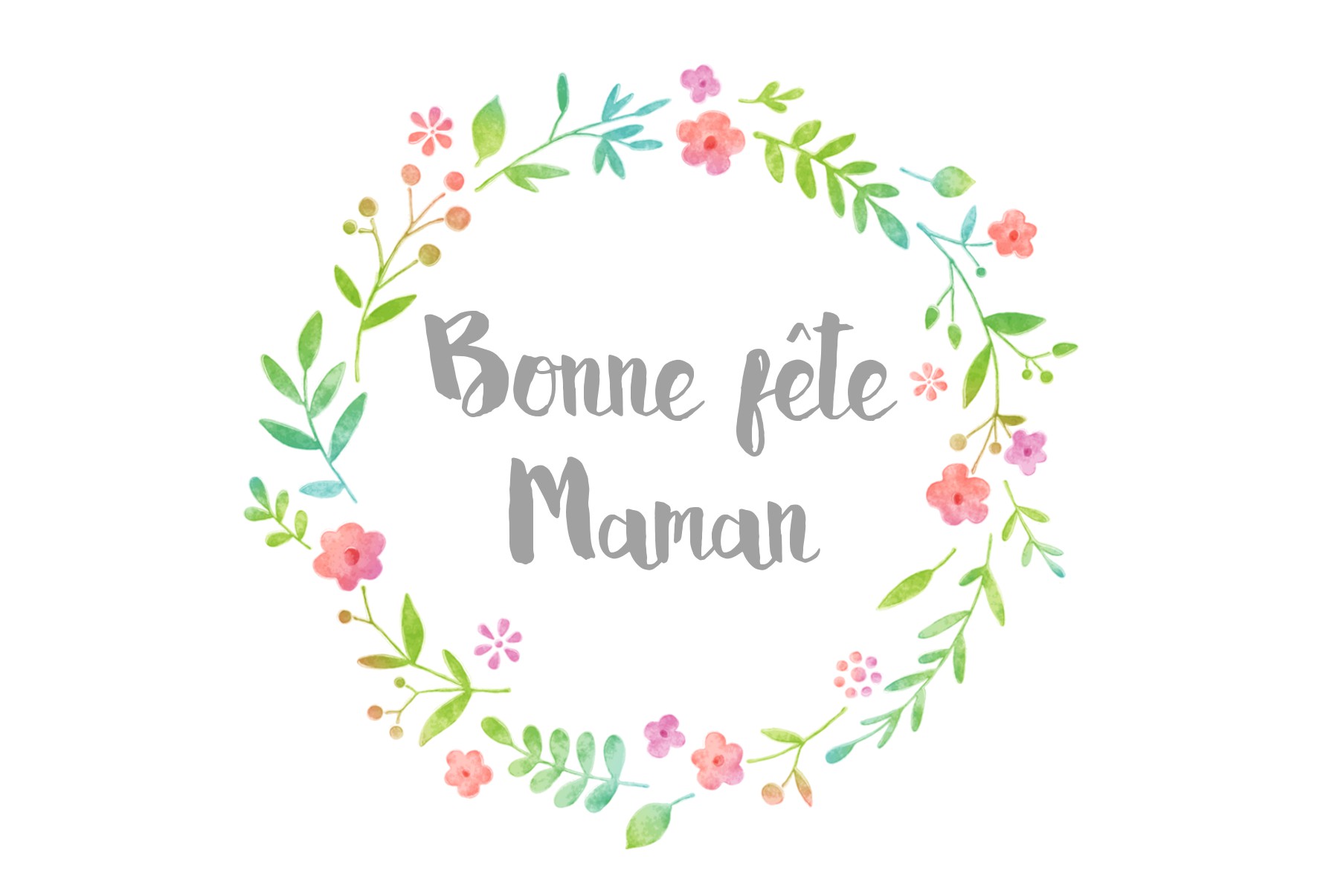 Carte Bonne fête maman - Saperlipapier