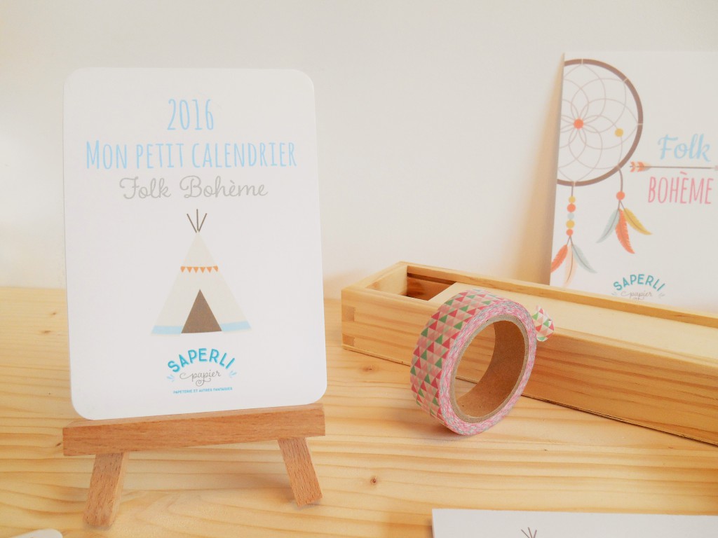 Adorable Calendrier 2016 par Saperlipapier