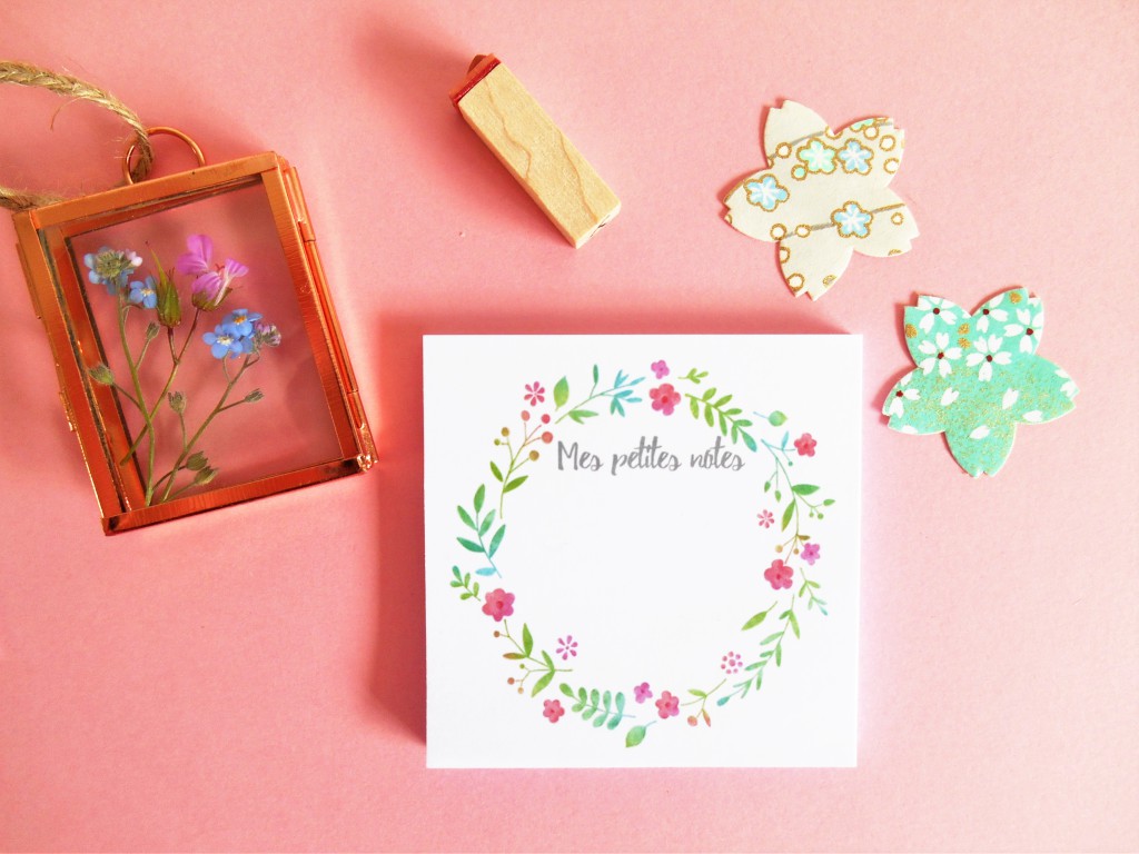 Box papeterie petite fleur Saperlipapier & Adeline Klam