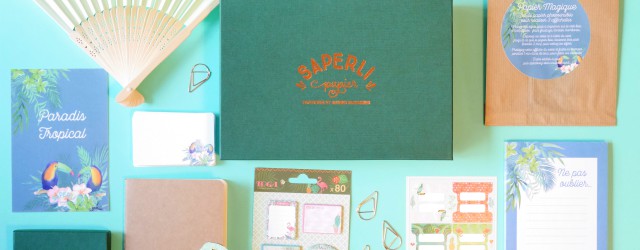 Coffret Saperlipapier pour les fans de papeterie, inspiration jungle