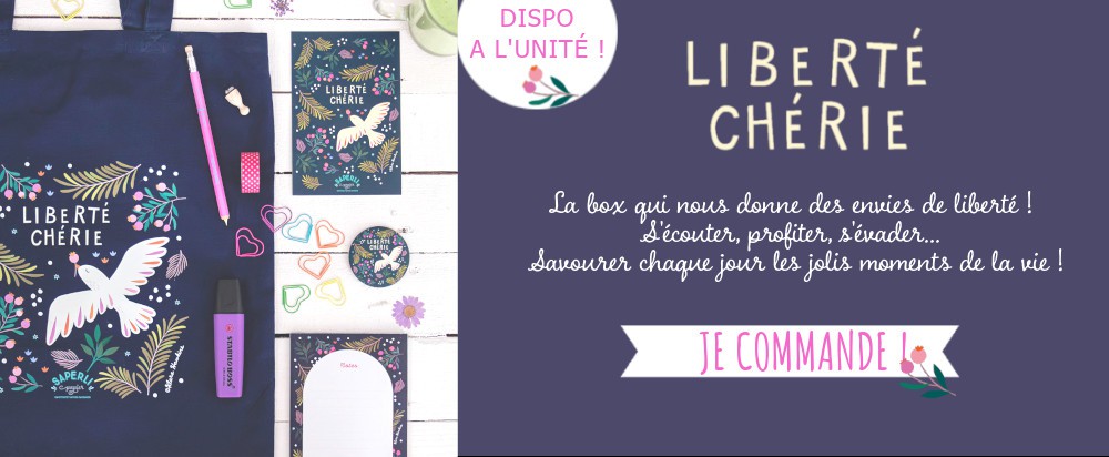 Box Libert&eacute; Ch&eacute;rie papeterie jolie 